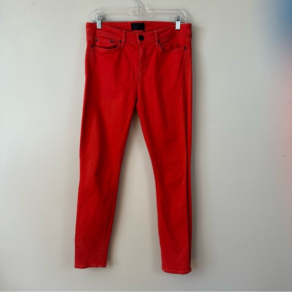 VINCE | Geranium Red Orange Skinny Ankle Jeans Size 32 Women's
